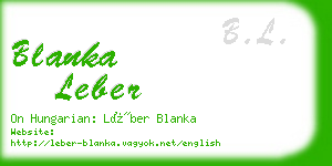 blanka leber business card